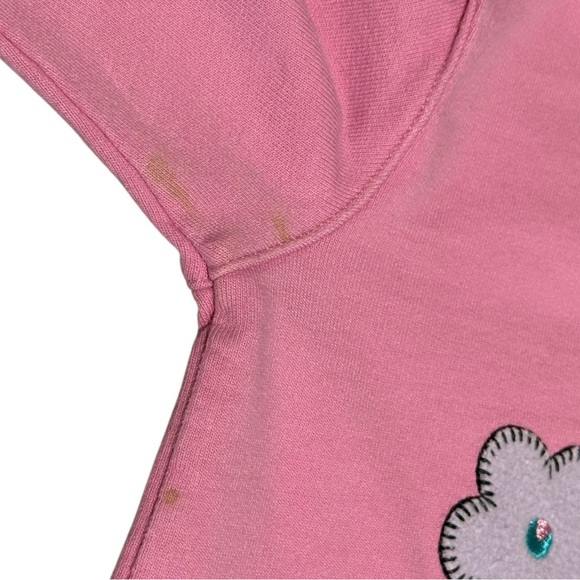 Vintage 1990s Koala Kids Pink Embroidered Sweatshirt 3–6M Floral Butterfly Top - Picture 6 of 8